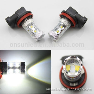 2x 50W Bright White CREE LED 12V DC/24V DC Fog Led Lighting H11 Canbus Led